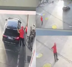 طنجة.. سائق سيارة بترقيم أجنبي يملأ الخزان بـ"البلان" ويلوذ بالفرار تاركاً العامل في حالة صدمة!